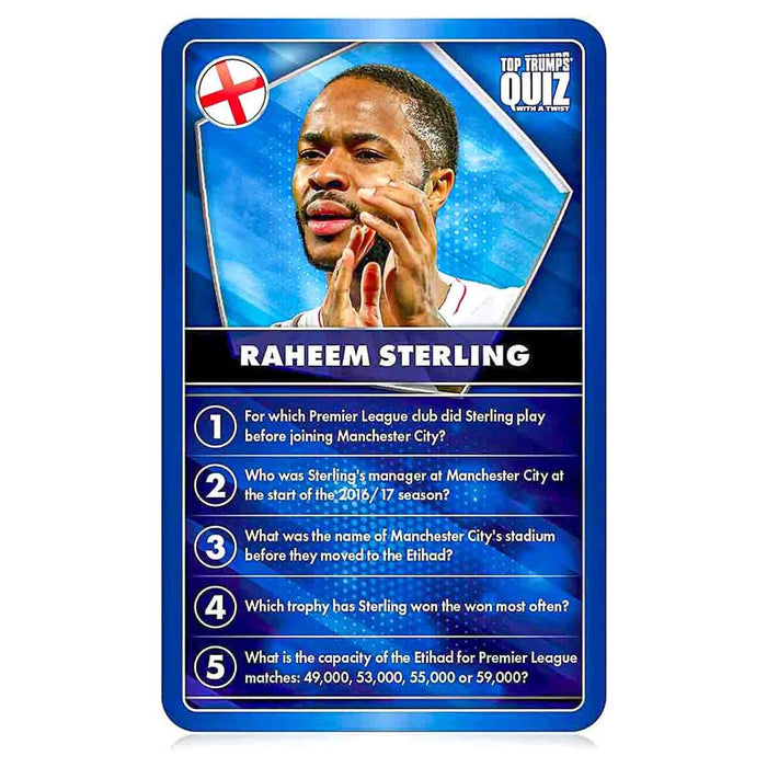 World Football Stars Blue Top Trumps Quiz Card Game