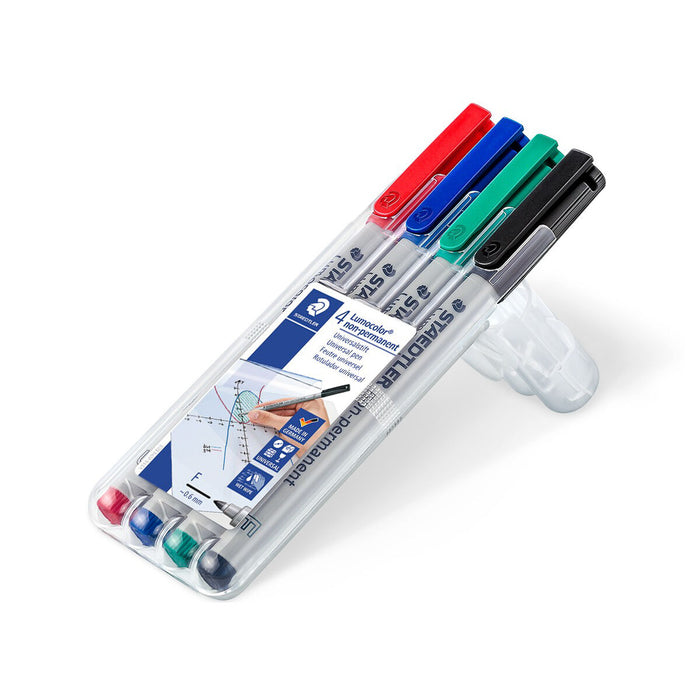 Staedtler Lumocolor Non-Permanent Universal Fine Line Pens Pack of 4