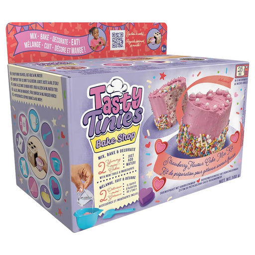 Tasty Tinies Bake Shop: Strawberry Flavour Cake Mix Kit with Rainbow Pop Sprinkles