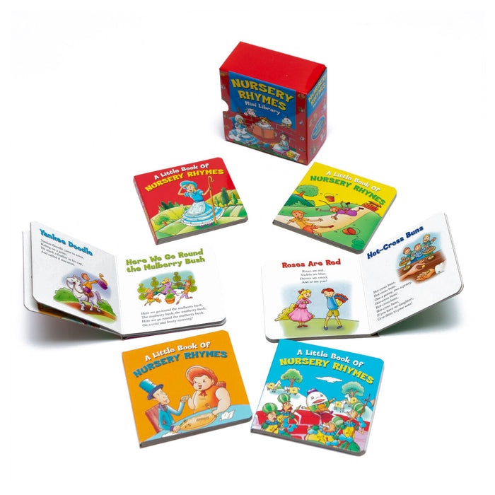 Nursery Rhymes Mini Library Board Books (Set of 6)