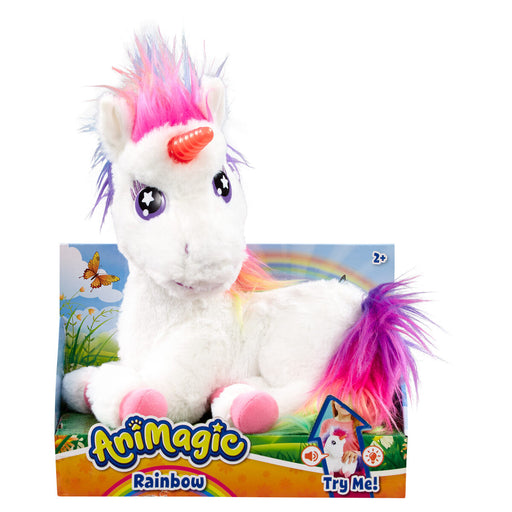 AniMagic Rainbow Unicorn Interactive Soft Toy