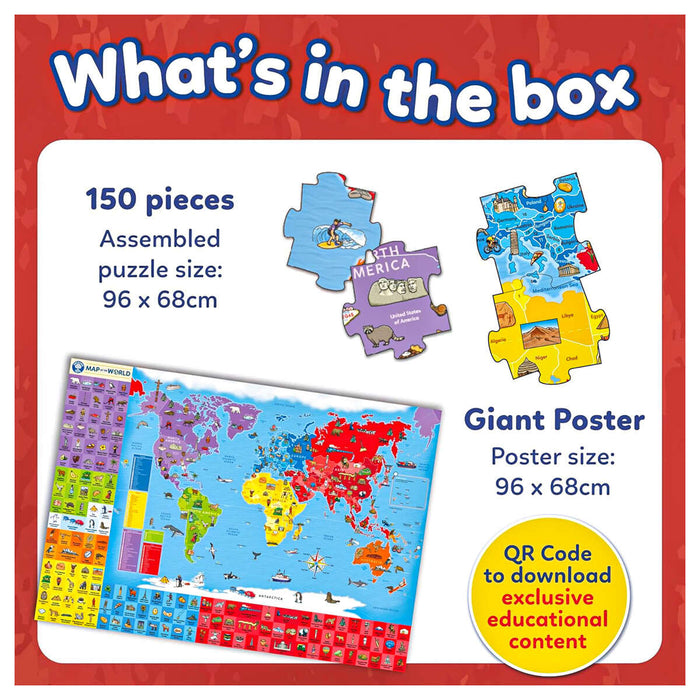 Orchard Toys Map of the World Jigsaw Puzzle & Giant Poster