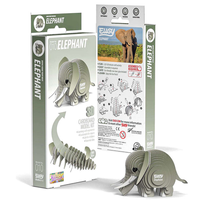 EUGY Elephant 3D Cardboard Model Kit