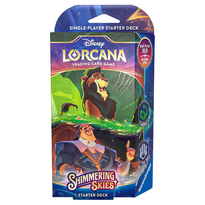 Ravensburger Disney Lorcana TCG: Shimmering Skies Starter Deck Set 5 - Emerald & Steel