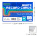 100 A6 Record Cards Ruled with Headline White (3 Pack)