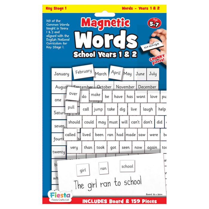 Fiesta Crafts Magnetic Words School Years 1 & 2 Set