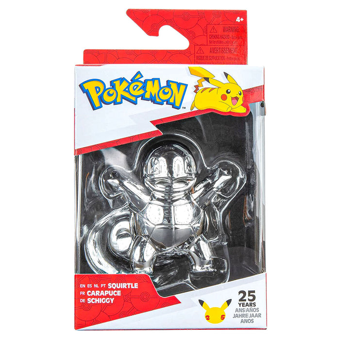 Pokémon 25 Years Silver Squirtle 3 Inch Figure