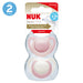 NUK Genius Silicone Soother Pink Size 2 (Pack of 2)