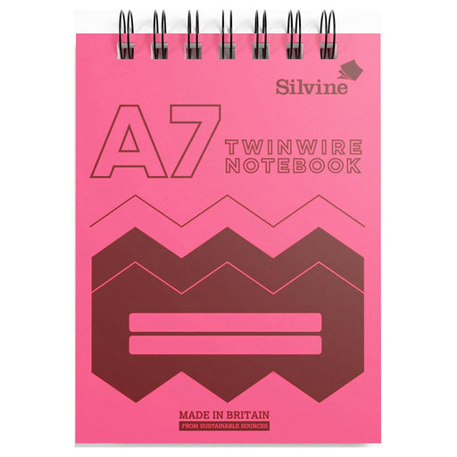 Silvine A7 Twin Wire Notebook Lined Assorted Colours (20 Pack - styles vary)