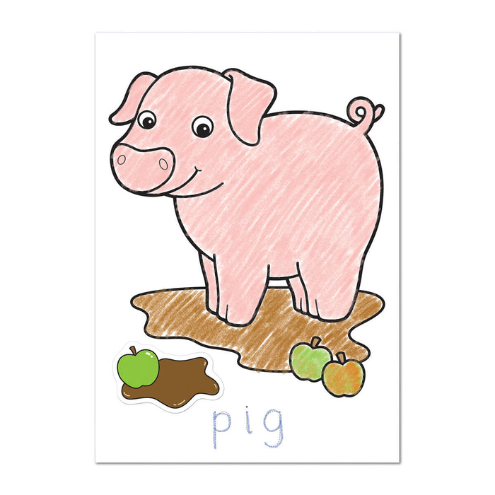 Farmyard Sticker Colouring Book