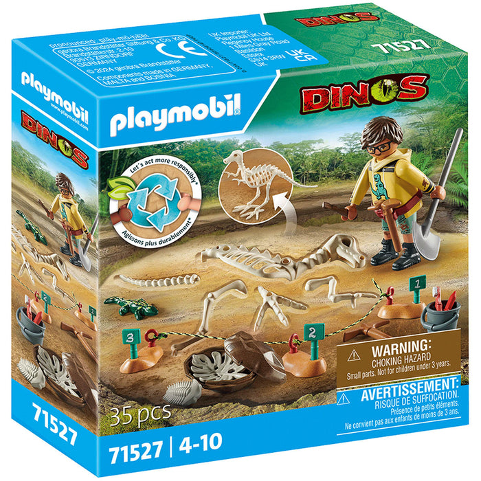 Playmobil Dinos: Archaeological Dig with Dinosaur Skeleton Playset