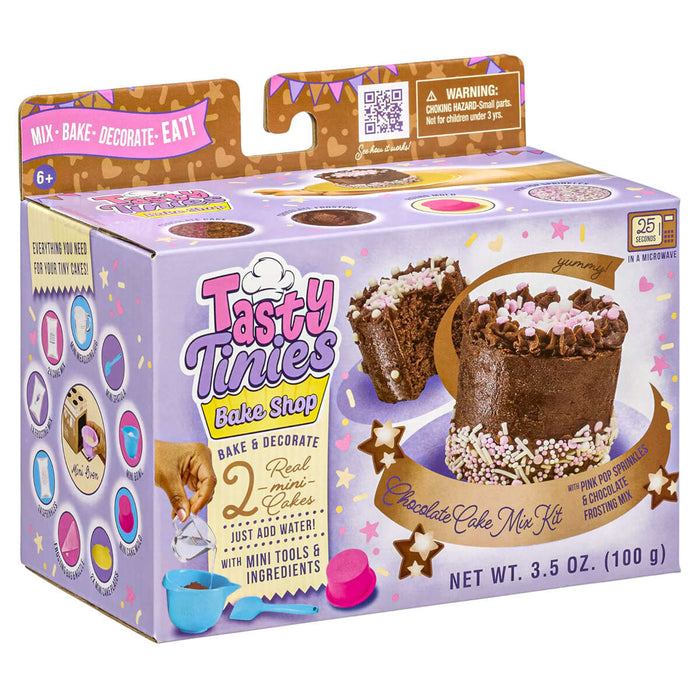 Tasty Tinies Bake Shop Chocolate Cake Mix Kit with Pink Pop Sprinkles