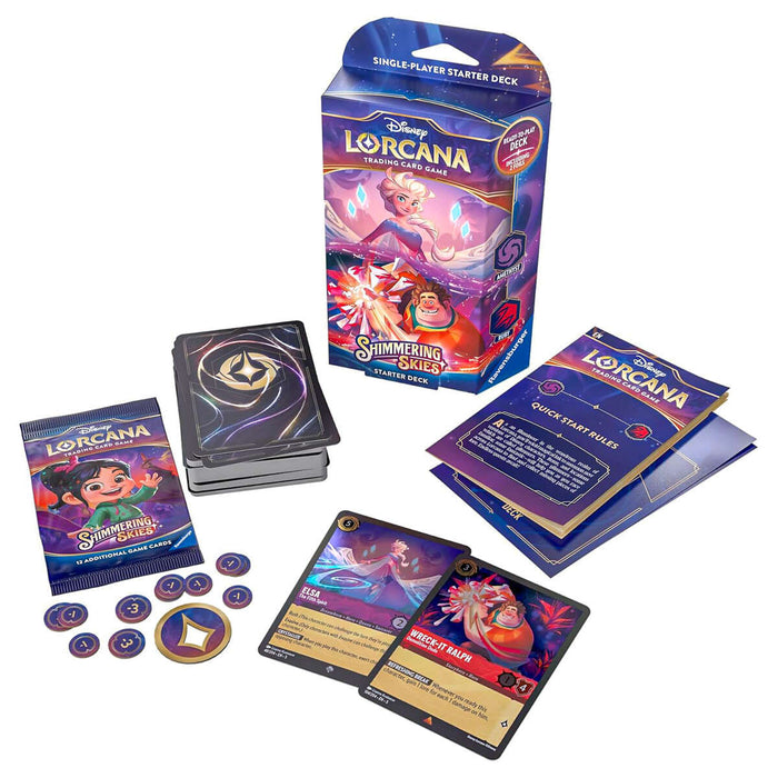 Ravensburger Disney Lorcana TCG: Shimmering Skies Starter Deck Set 5 - Amethyst & Ruby