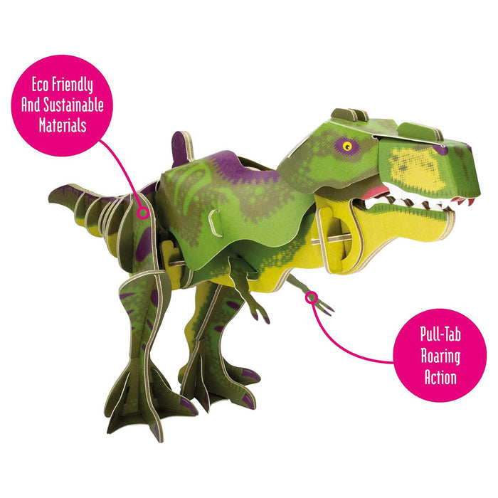 Build Your Own Mini-Builds Tyrannosaurus Rex Slot Together Cardboard Kit