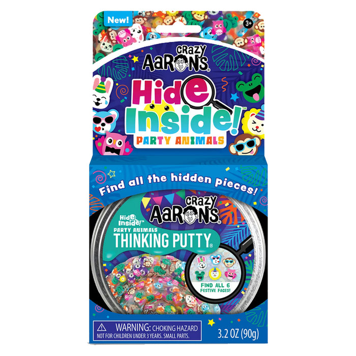 Crazy Aaron's Hide Inside! Party Animals Thinking Putty 90g