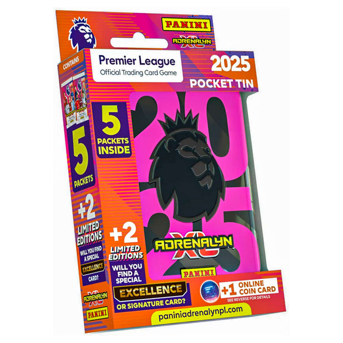 Panini Premier League 2024/25 Adrenalyn XL Official Trading Card Game Pocket Tin - Black