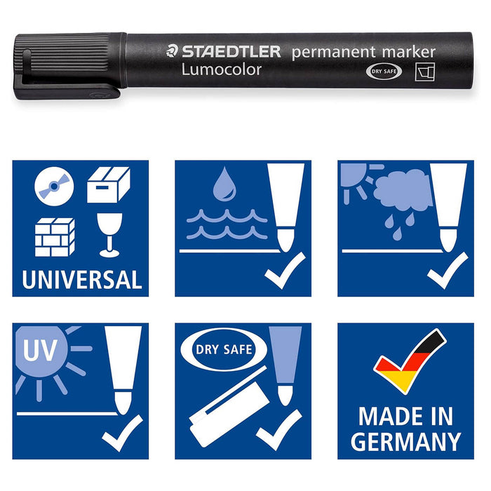  Staedtler Lumocolor Permanent Markers (8 Pack)
