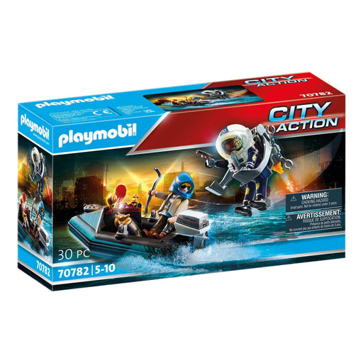 Playmobil City Action Police Jetpack and Boat Playset