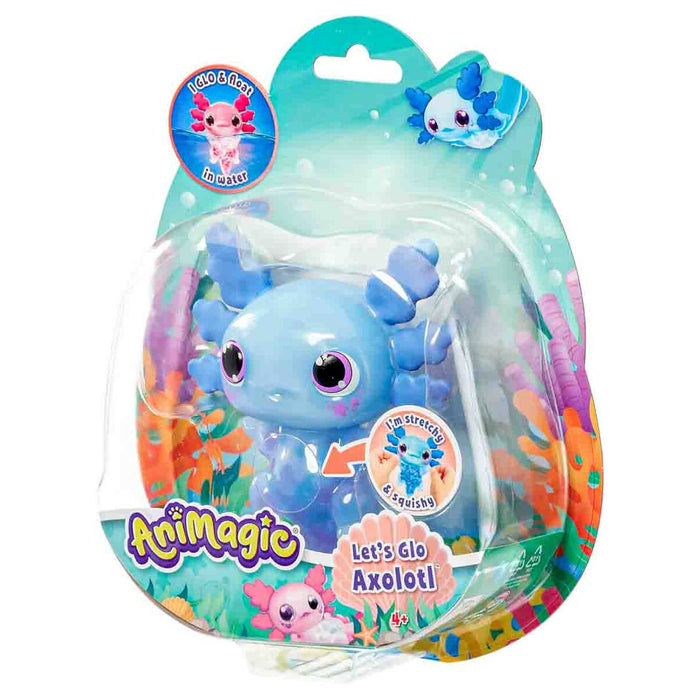 AniMagic Let's Glo Axolotl Blue Interactive Pet