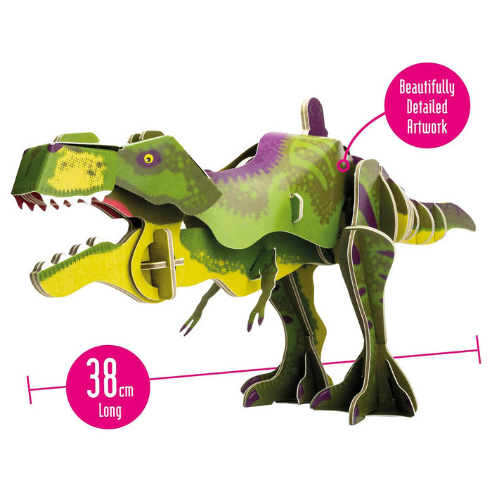 Build Your Own Mini-Builds Tyrannosaurus Rex Slot Together Cardboard Kit