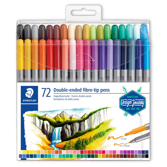 Staedtler Double-ended Fibre-tip Pens Pack of 72