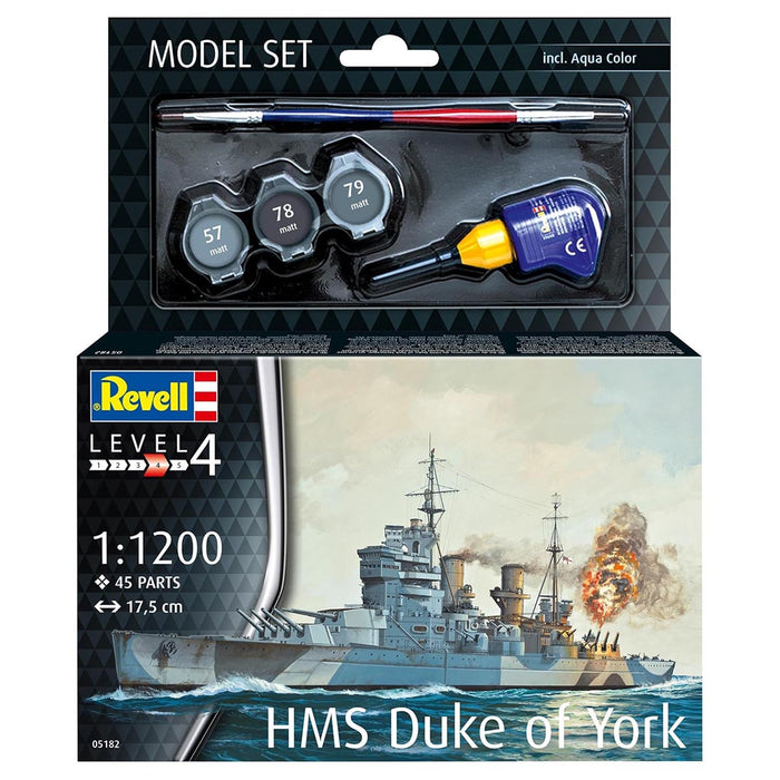 Revell HMS Duke of York Battleship 1:1200 Scale Model Set