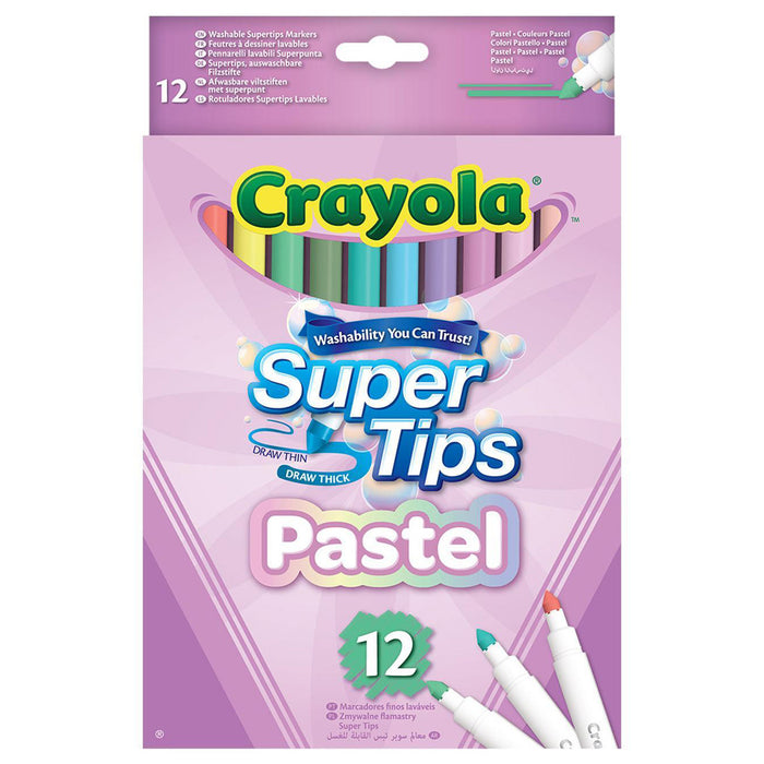 Crayola Super-Tips Pastel Markers (12 Pack)