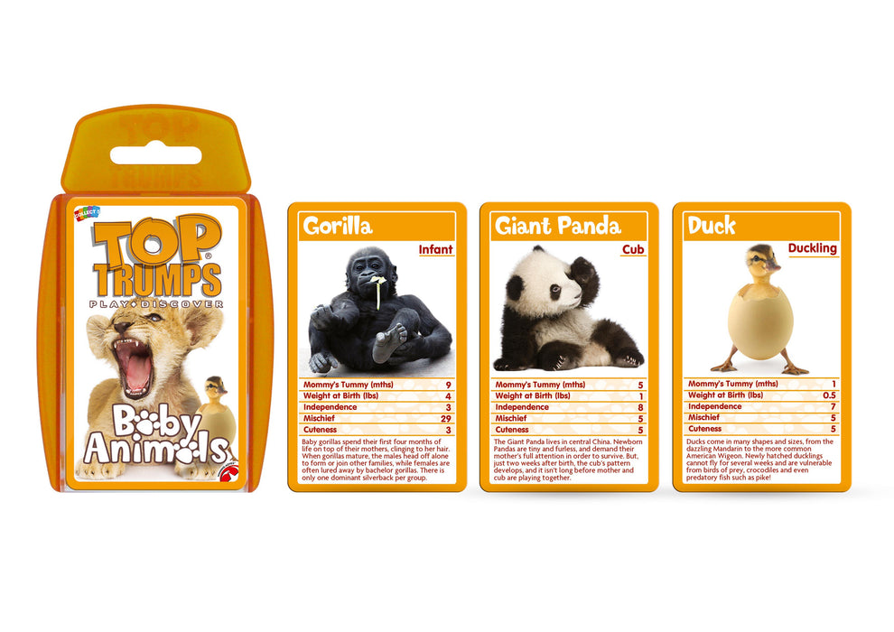 Baby Animals Top Trumps Classics Card Game