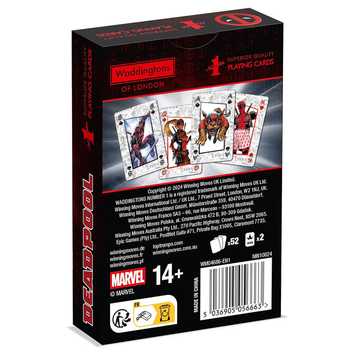 Deadpool Waddingtons Number 1 Playing Cards