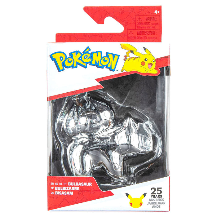 Pokémon 25 Years Silver Bulbasaur 3 Inch Figure