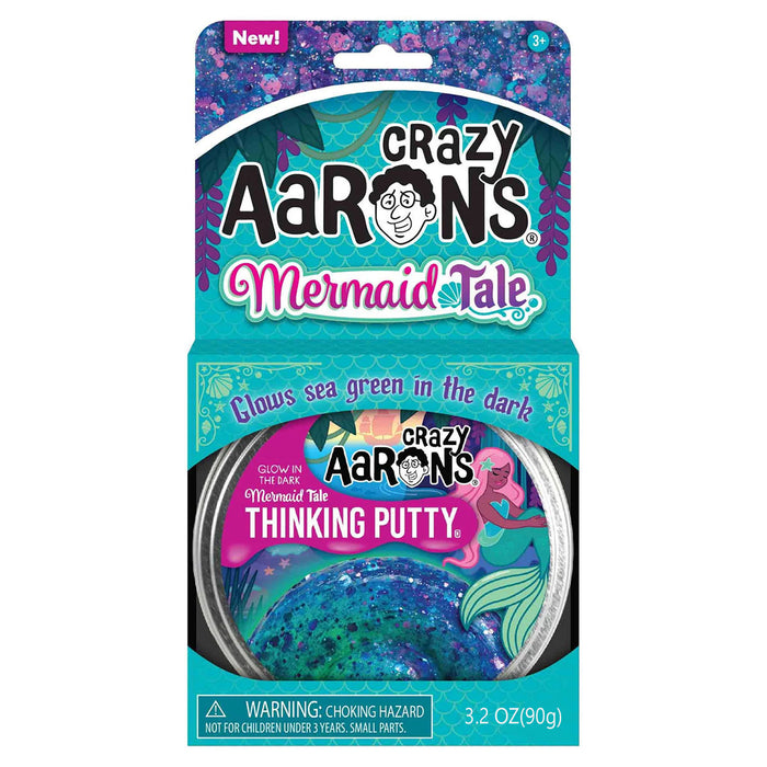 Crazy Aaron’s Glow Bright Mermaid Tale Thinking Putty 90g