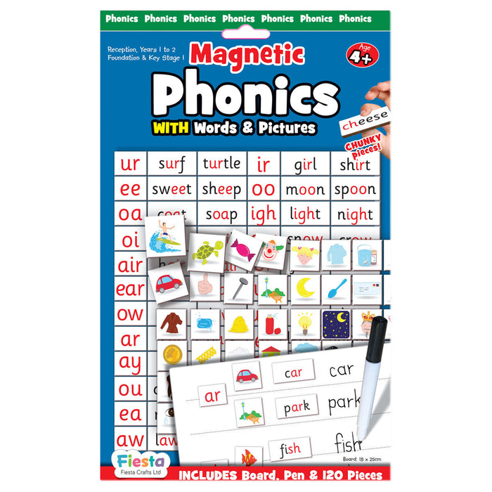 Fiesta Crafts Magnetic Phonics with Words & Pictures Set