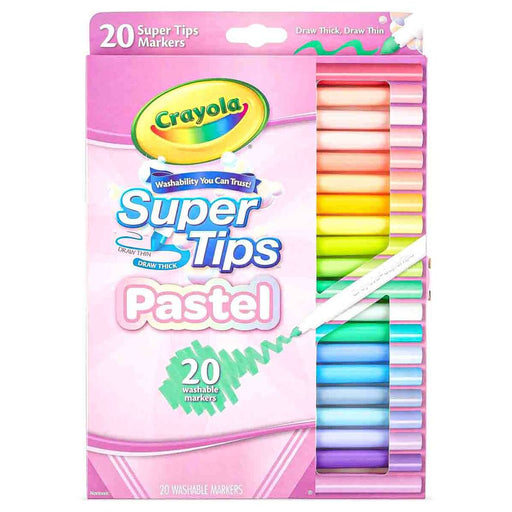 Crayola Super Tips Pastel Washable Markers (20 Pack)