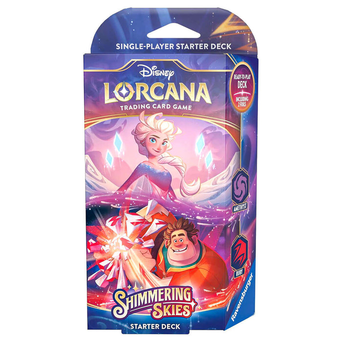 Ravensburger Disney Lorcana TCG: Shimmering Skies Starter Deck Set 5 - Amethyst & Ruby