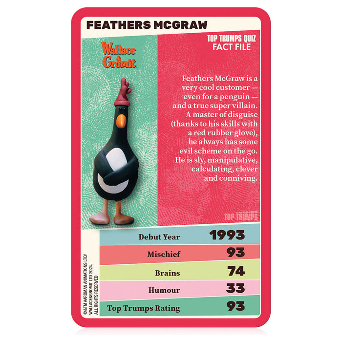 Aardman Top Trumps Specials Card Game