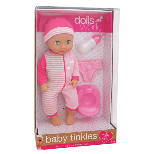 Dolls World Baby Tinkles Drink and Wet Doll Pink