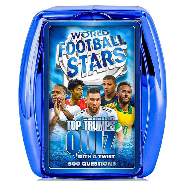 World Football Stars Blue Top Trumps Quiz Card Game