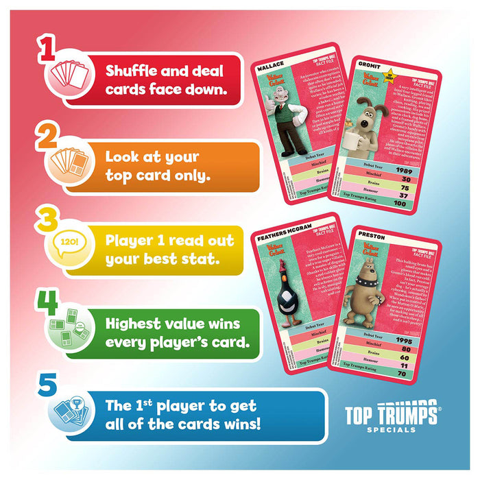 Aardman Top Trumps Specials Card Game