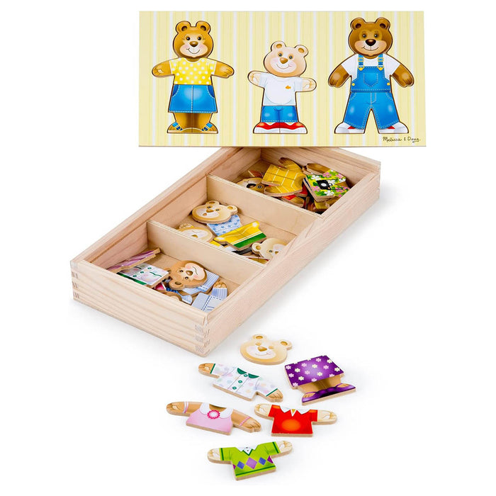 Melissa & Doug Wooden Bear Family Dress-Up Puzzle