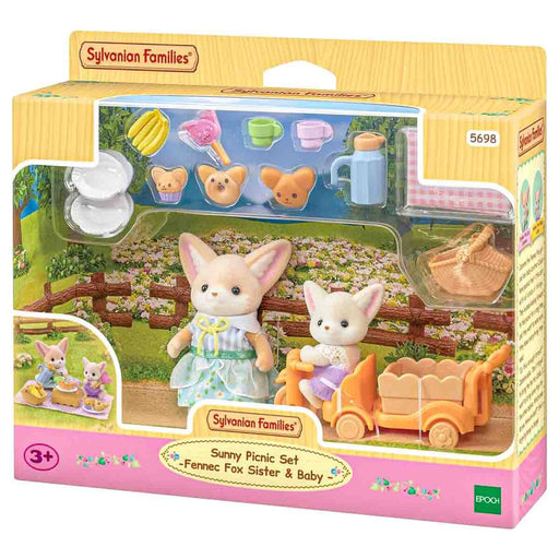 Sylvanian Families Sunny Picnic Set: Fennec Fox Sister & Baby Playset