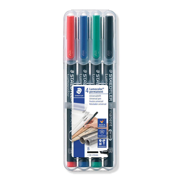 Staedtler Lumocolor Permanent Universal Broad Line Pens Pack of 4