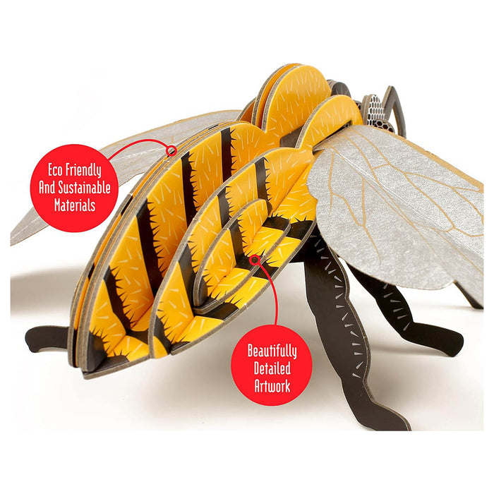 Build Your Own Mini-Builds Honey Bee Slot Together Cardboard Kit