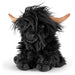 Living Nature Black Highland Cow 22cm Plush with Sound