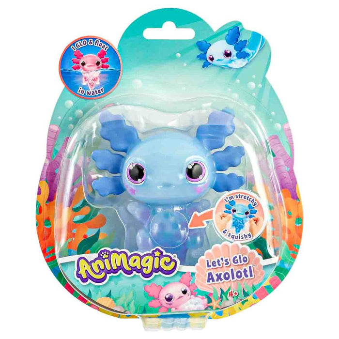 AniMagic Let's Glo Axolotl Blue Interactive Pet