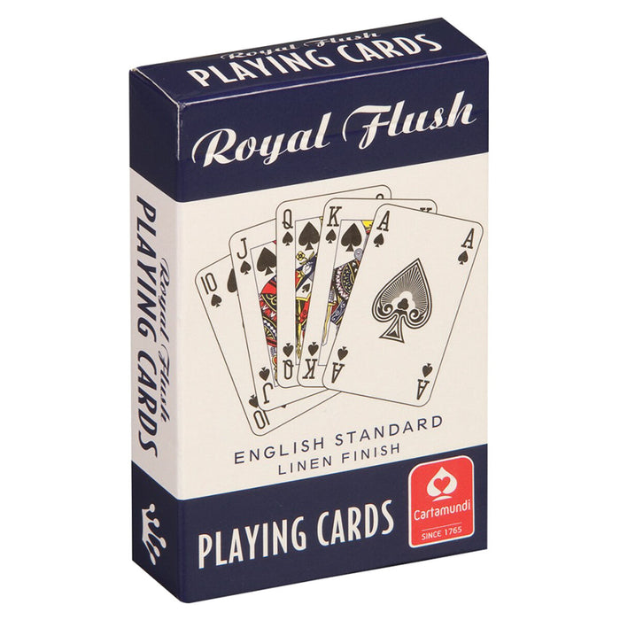 Royal Flush Linen Finish Premium Playing Cards (12 Decks, 6 Red & 6 Blue)