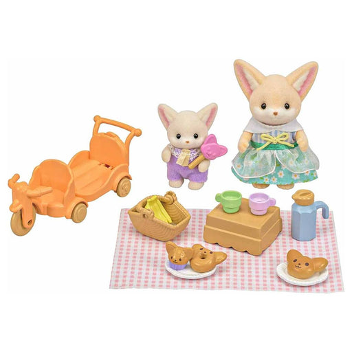 Sylvanian Families Sunny Picnic Set: Fennec Fox Sister & Baby Playset