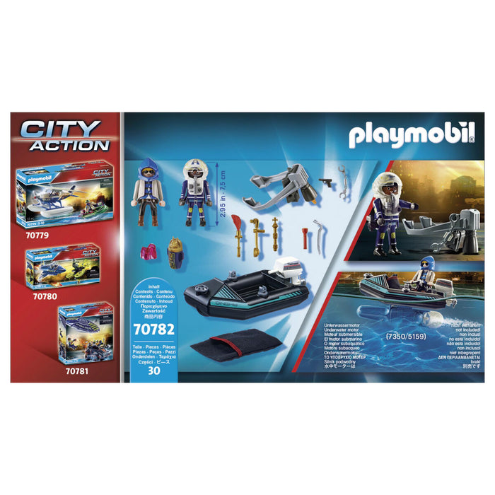 Playmobil City Action Police Jetpack and Boat Playset