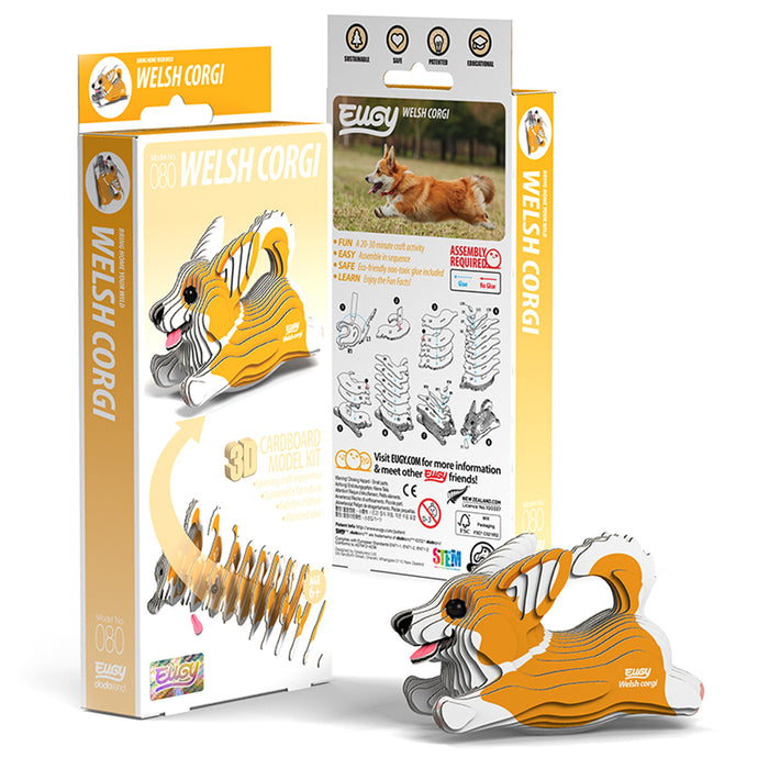 EUGY Welsh Corgi 3D Cardboard Model Kit