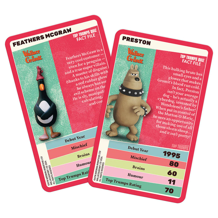 Aardman Top Trumps Specials Card Game