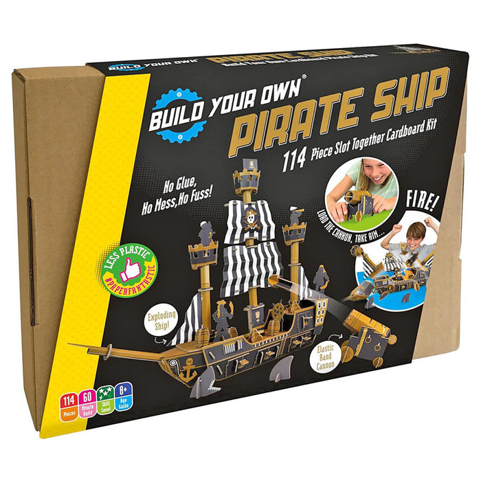 Build Your Own Pirate Ship Slot Together Cardboard Kit